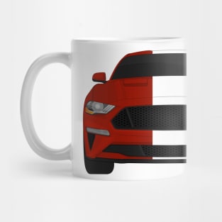 Mustang GT Rapid-Red + White Stripes Mug